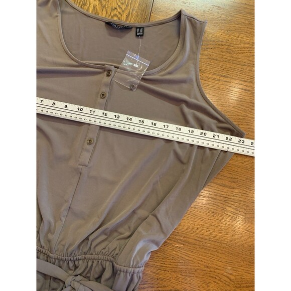 New! Susan Graver 2X Jumpsuit Liquid Knit Cropped Smooth Fluid Light Olive Grn - Picture 8 of 12